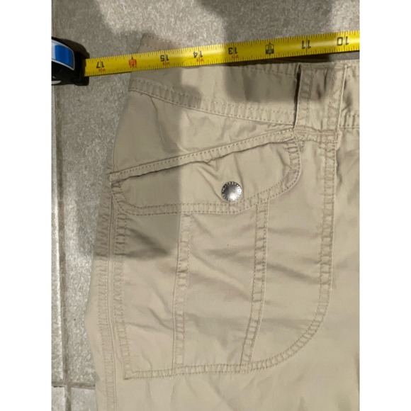Lauren Ralph‎ Lauren Pants Womens 8 Tan Khaki Crop Cargo Pockets Utility Cotton - Picture 3 of 4
